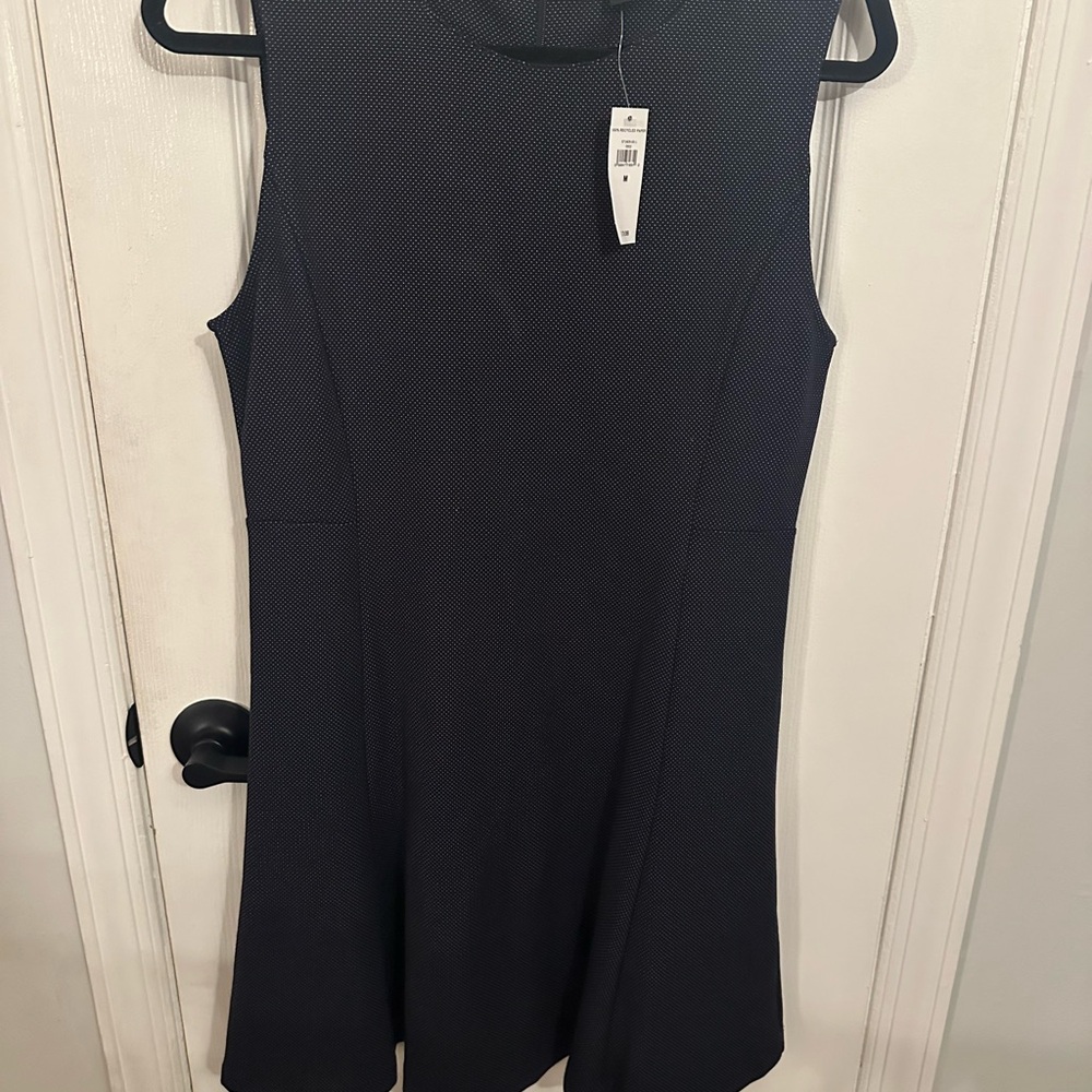Banana Republic Navy Blue Microdot Mini Dress